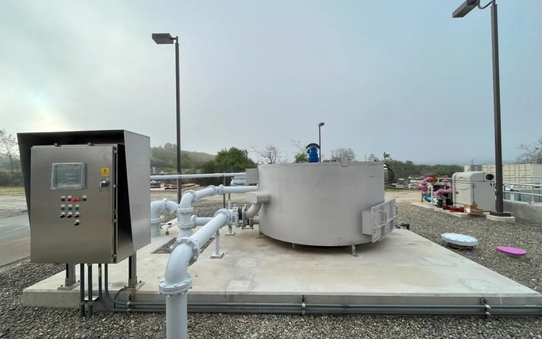 Vertical-shaft pile cloth filter at Pala Casino, California